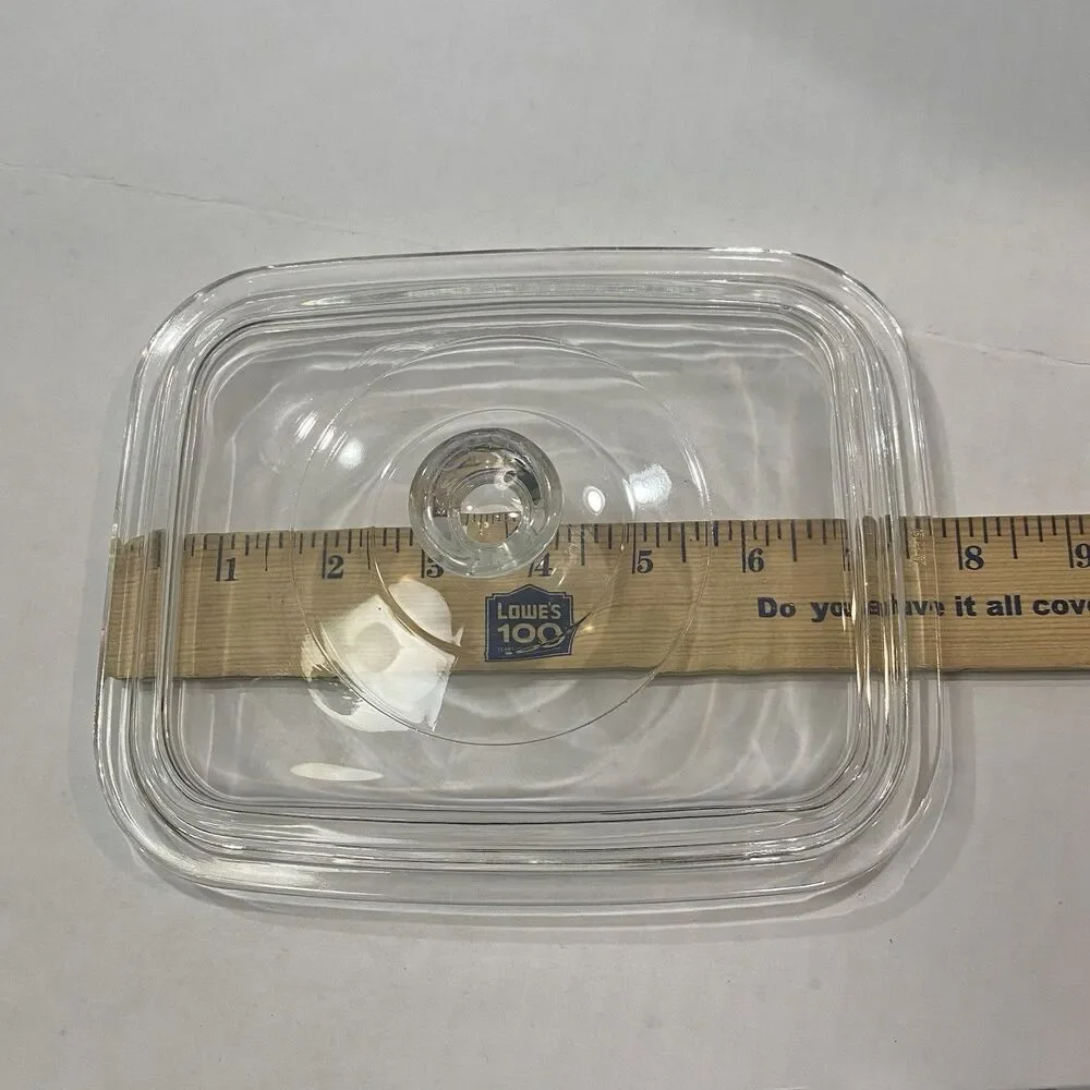 Vintage Pyrex Glass Lid Only Replacement Rectangular 5”x 7.5